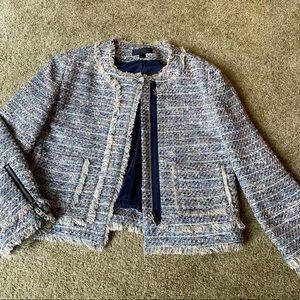 J Crew tweed moto jacket blazer